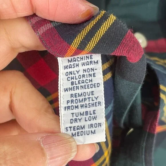 Ralph Lauren Vintage Blake Button Down Blue Multi Plaid Long Sleeve Shirt Men S - Picture 7 of 7